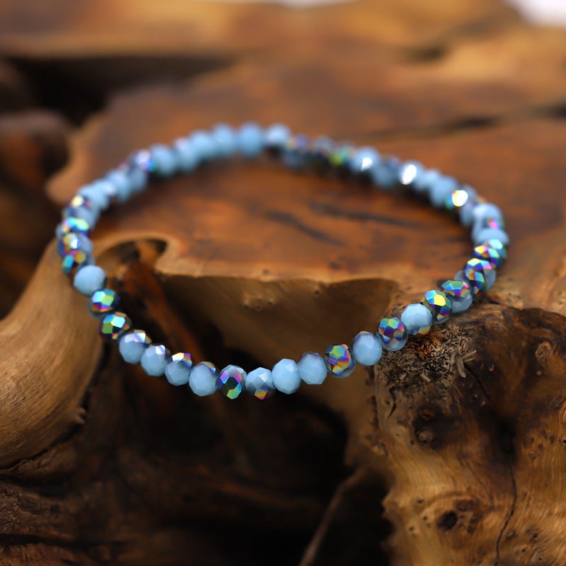 Fashion Versatile Women'S Elastic Bracelet 4Mm Crystal Beaded Jewelry Selling Bohemian Bracelet - Image 3